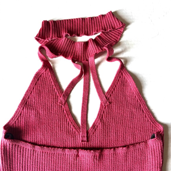 Debut Pink Ribbed Tank Top - Picture 6 of 8